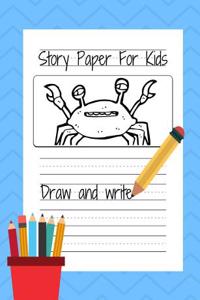 Story Paper For Kids Draw and Write