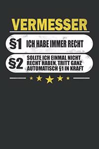 Vermesser §1 Ich Habe Immer Recht §2 Sollte Ich Einmal Nicht Recht Haben, Tritt Ganz Automatisch §1 in Kraft
