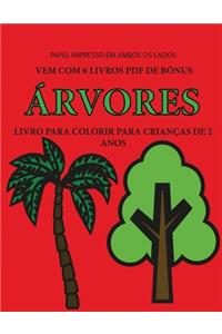 Livro para colorir para crianças de 2 anos (Árvores)