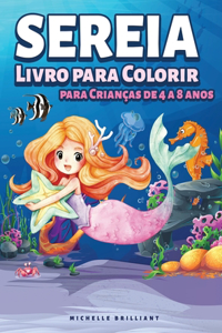 Sereia Livro para Colorir para Crianças de 4 a 8 anos