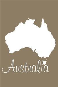 Australia - Khaki Blank Notebook
