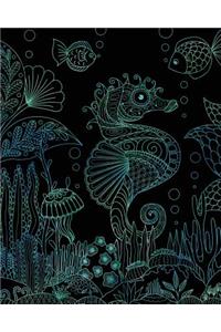 Journal Notebook Seahorse Drawing 5