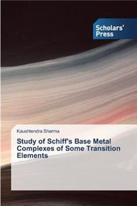 Study of Schiff's Base Metal Complexes of Some Transition Elements