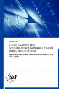 Etude Avancée Des Amplificateurs Optiques À Semi-Conducteurs (Soas)