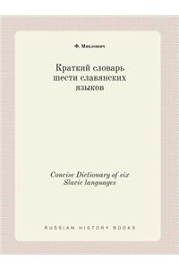Concise Dictionary of Six Slavic Languages