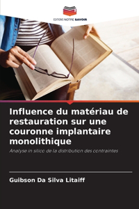 Influence du matériau de restauration sur une couronne implantaire monolithique