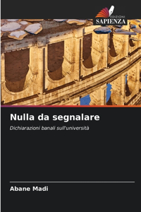 Nulla da segnalare