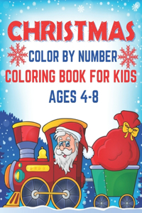 Christmas Color By Number Coloring Book For Kids Ages 4-8
