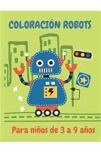 Coloración Robots Para niños de 3 a 9 años