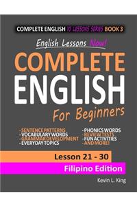 English Lessons Now! Complete English For Beginners Lesson 21 - 30 Filipino Edition