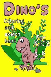 Dino's Coloring And Sketch Book