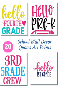 School Wall Décor Quotes Art Prints