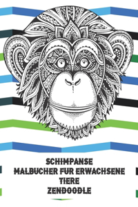 Malbücher für Erwachsene - Zendoodle - Tiere - Schimpanse