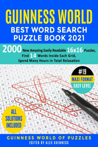 Guinness World Best Word Search Puzzle Book 2021 #19 Maxi Format Easy Level