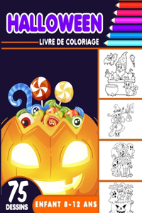 Halloween livre de coloriage enfant 8-12 ans