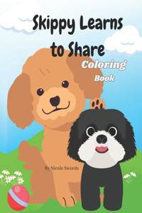 Skippy Learns to Share Coloring Book