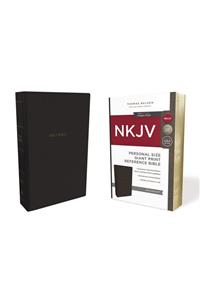 NKJV, Reference Bible, Personal Size Giant Print, Imitation Leather, Black, Red Letter Edition, Comfort Print