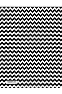 Lined Notebook Journal Black White ZigZags