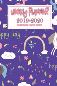 Weekly Planner 2019 - 2020 12 Month Academic July 2019 - June 2021: Weekly Planner Unicorn Theme 2019 - 2020 Acadmic Calendar and Organizer