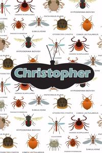 Christopher: Bug Insect Comic Book Notebook Journal Book 120 Pages 6x9