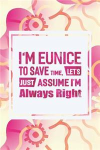 I'm Eunice to Save Time, Let's Just Assume I'm Always Right