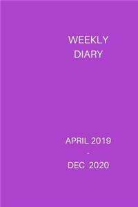 Weekly Diary April 2019-Dec 2020