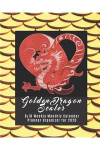 Golden Dragon Scales 8x10 Weekly Monthly Calendar Planner Organizer for 2020