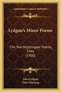 Lydgate's Minor Poems