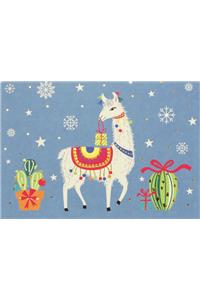 Festive Llama Small Boxed Holiday Cards