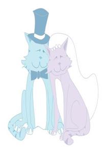Wedding Journal Bride Groom Cats