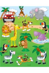 Jungle Safari Shape Stickers