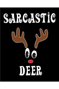 Sarcastic Deer: Deer Elk Antler Hunting Hobby 2020 Monthly Planner Dated Journal 8" x 10" 110 pages