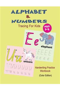 Alphabet & Number Tracing for Kids aged 3 - 5