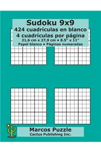 Sudoku 9x9 - 424 cuadrículas en blanco