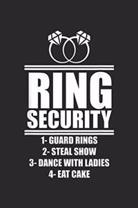 Ring Security 1-guard rings 2-steal show 3-dance with ladies 4-eat cake