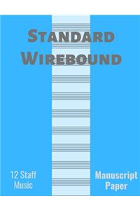 Standard Wirebound Manuscript Paper Blank Sheet