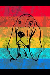 Basset Hound Color Burst Notebook