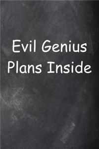 2020 Weekly Planner Funny Saying Evil Genius Plans Inside Chalkboard Style 134 Pages