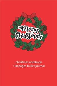 christmas notebook 120 pages bullet journal