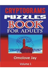 Cryptograms Puzzle Books For Adults