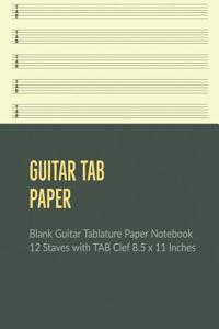 Guitar Tab Paper