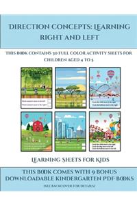 Learning Sheets for Kids (Direction concepts