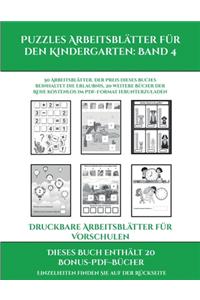 Druckbare Arbeitsblätter für Vorschulen (Puzzles Arbeitsblätter für den Kindergarten