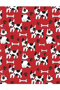 Lined Composition Notebook Journal For School Kids, Students And Teachers - Cute Dog Pattern