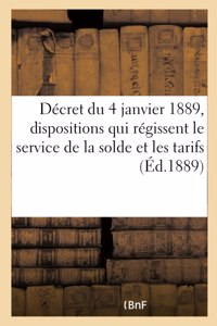 Décret Du 4 Janvier 1889, Modifiant Les Dispositions