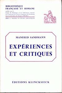Expaeriences Et Critiques