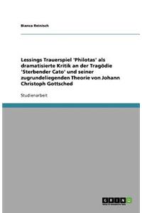 Lessings Trauerspiel 'Philotas' als dramatisierte Kritik an der Tragödie 'Sterbender Cato' und seiner zugrundeliegenden Theorie von Johann Christoph Gottsched