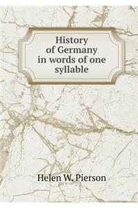 History of Germany in Words of One Syllable