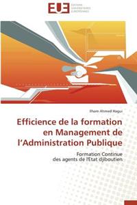 Efficience de la Formation En Management de L Administration Publique