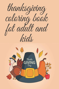 thanksgiving coloring book fot adult and kids